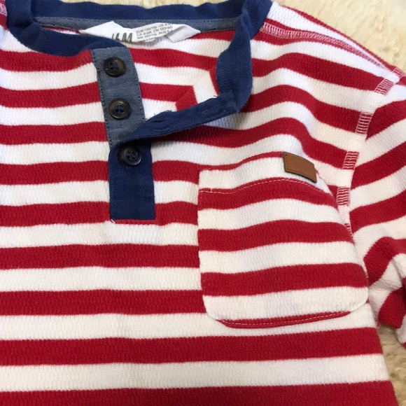 H&M preloved boys striped cotton shirt! - Picture 3 of 5